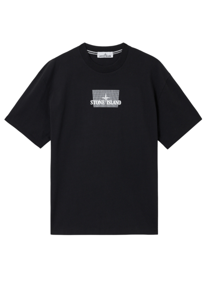 STONE ISLAND - T-shirt à manches courtes avec imprimé Noir - Lothaire