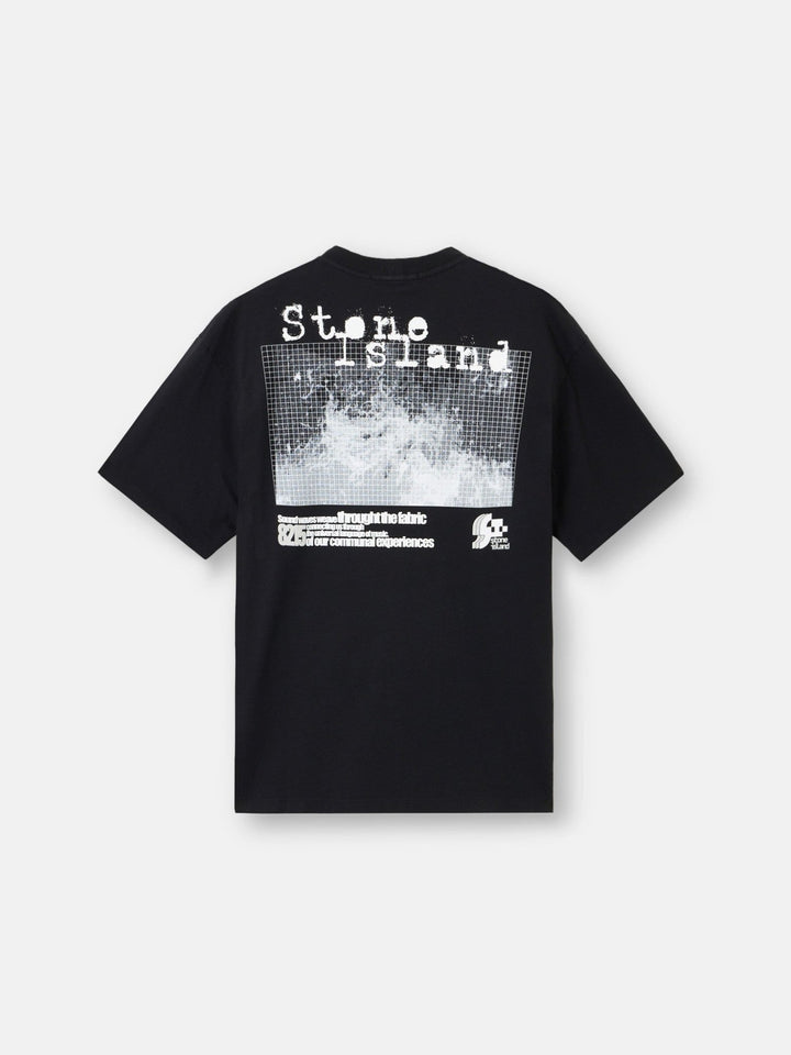 STONE ISLAND - T-shirt à manches courtes avec imprimé Noir - Lothaire