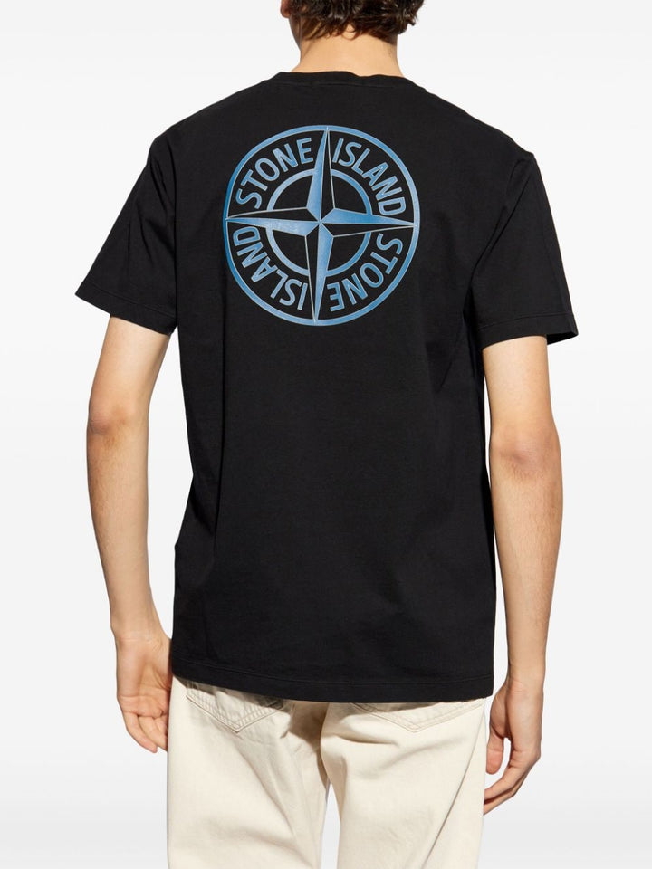 Stone Island - T Shirt black à logo - Lothaire