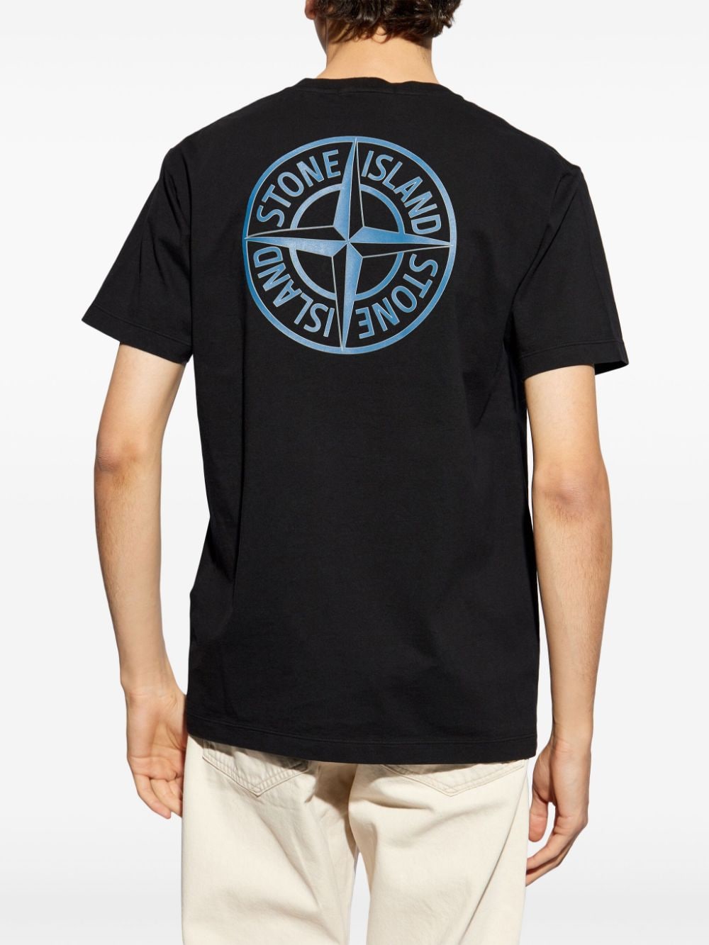 Stone Island T Shirt black a logo Lothaire