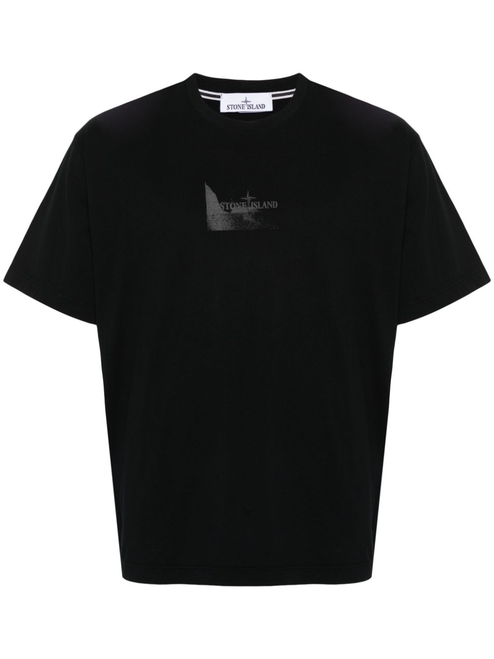 Stone Island - T Shirt black REFLECTIVE TWO' PRINT - Lothaire