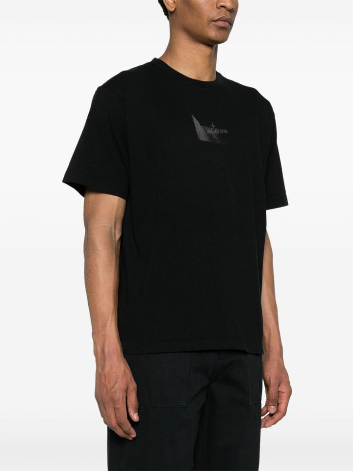 Stone Island - T Shirt black REFLECTIVE TWO' PRINT - Lothaire