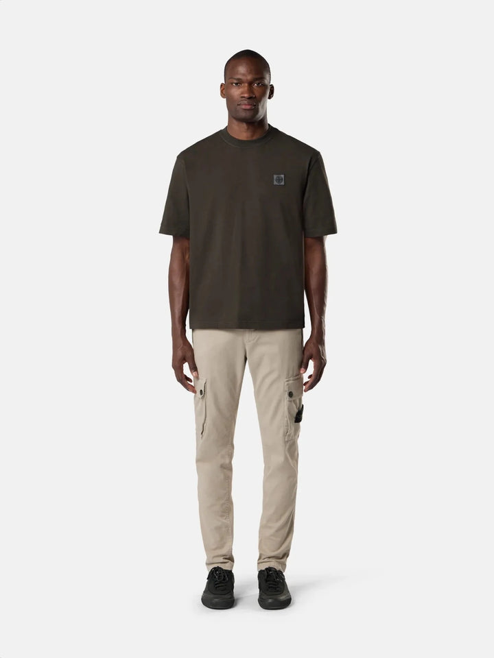 STONE ISLAND - T-Shirt COMBED ORGANIC COTTON JERSEY Gris Charbon - Lothaire