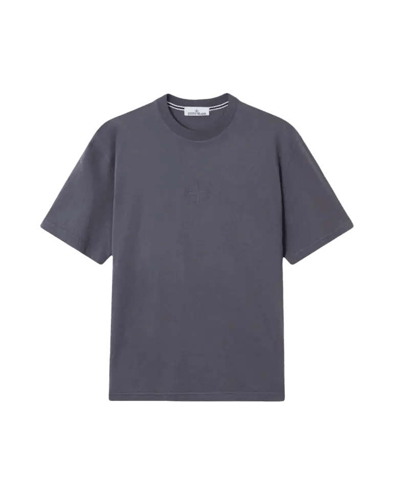 STONE ISLAND - T-shirt coupe classique avec imprimé « Boussole camouflage » Bleu Gris - Lothaire