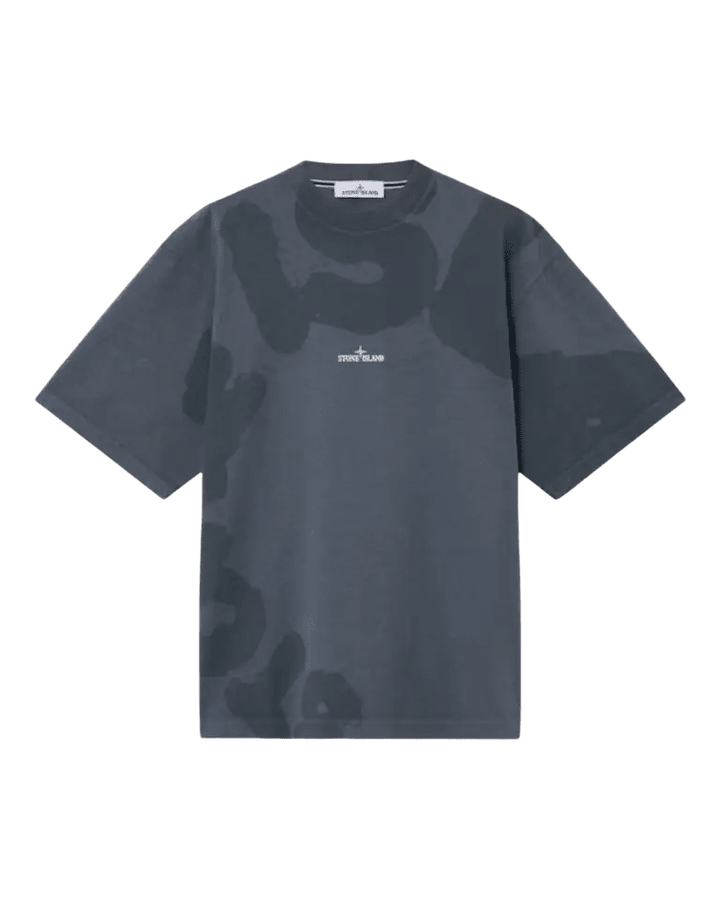 STONE ISLAND - T-shirt coupe classique avec imprimé « Tourbillon » Bleu Gris - Lothaire