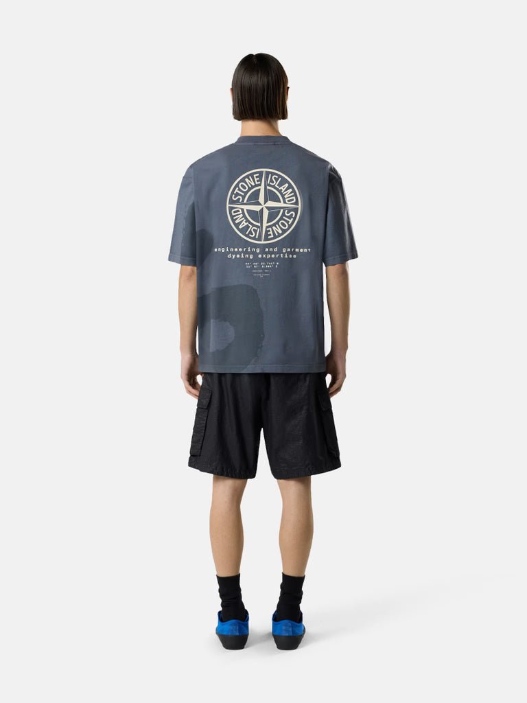 STONE ISLAND - T-shirt coupe classique avec imprimé « Tourbillon » Bleu Gris - Lothaire