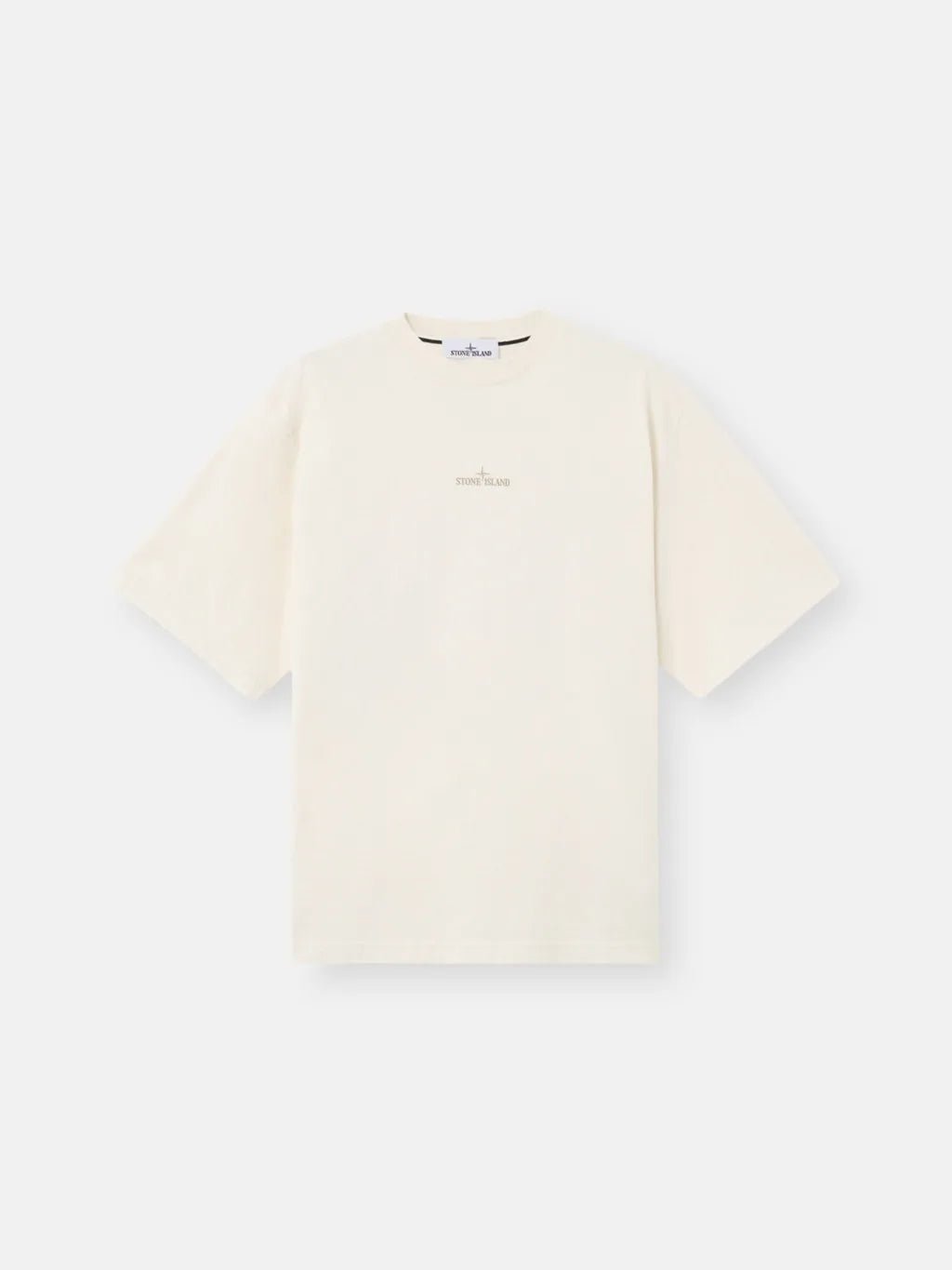 STONE ISLAND - T-shirt coupe regular à manches courtes avec imprimé « Bleeding Numbers Compass » ivoire - Lothaire
