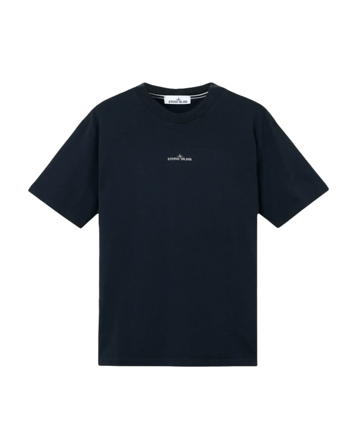 STONE ISLAND - T-shirt coupe regular à manches courtes avec imprimé « Industrial » Marine - Lothaire