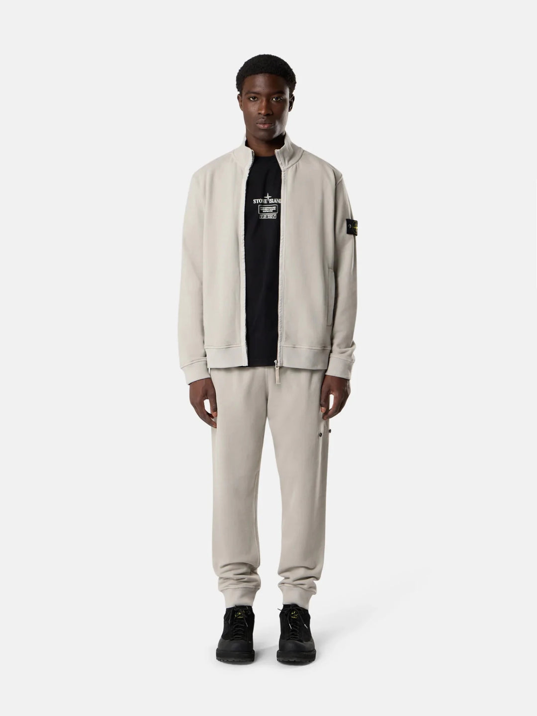 STONE ISLAND - T-shirt coupe regular à manches courtes avec imprimé « Industrial » Noir - Lothaire