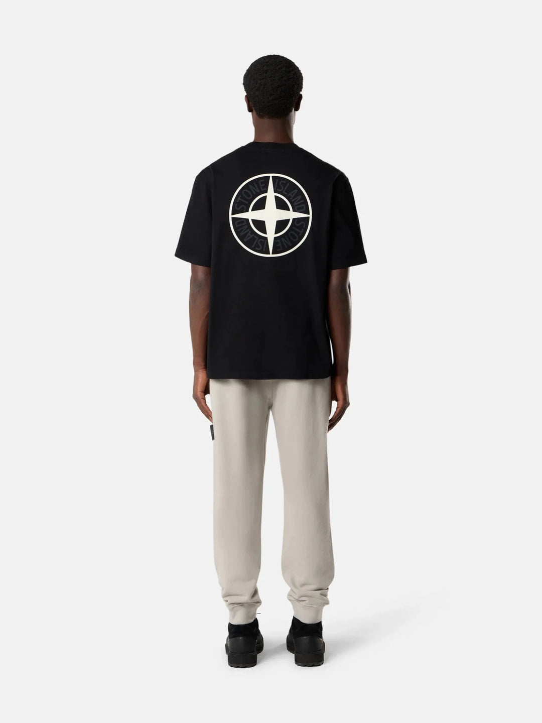 STONE ISLAND - T-shirt coupe regular à manches courtes avec imprimé « Industrial » Noir - Lothaire