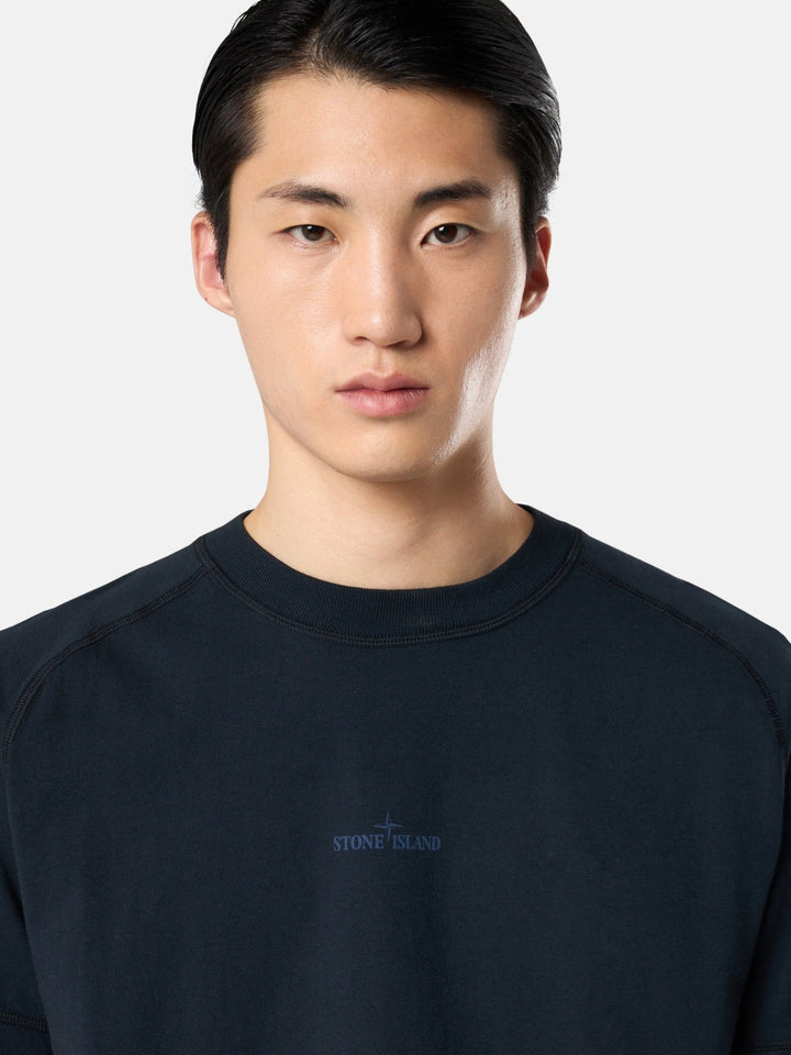 STONE ISLAND - T-shirt coupe slim avec imprimé Bleu marine - Lothaire