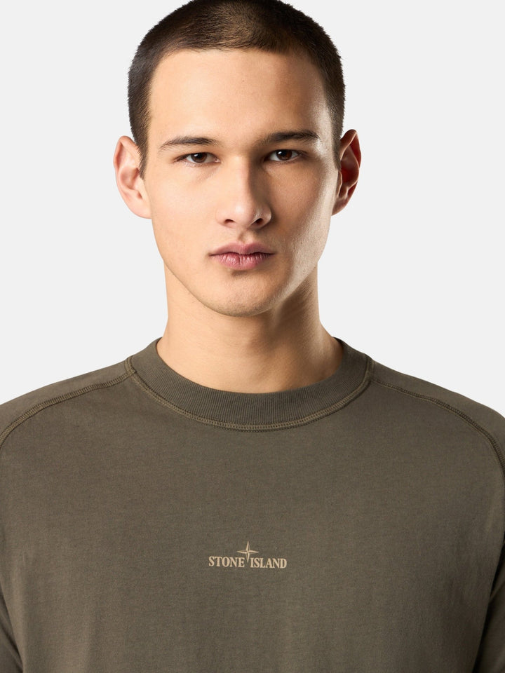 STONE ISLAND - T-shirt coupe slim avec imprimé Vert Kaki - Lothaire