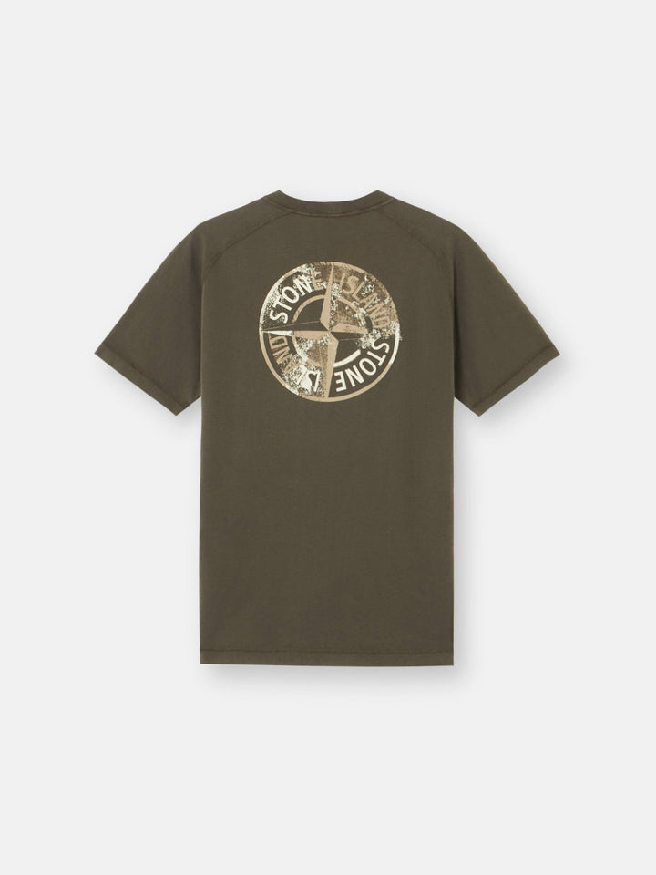 STONE ISLAND - T-shirt coupe slim avec imprimé Vert Kaki - Lothaire