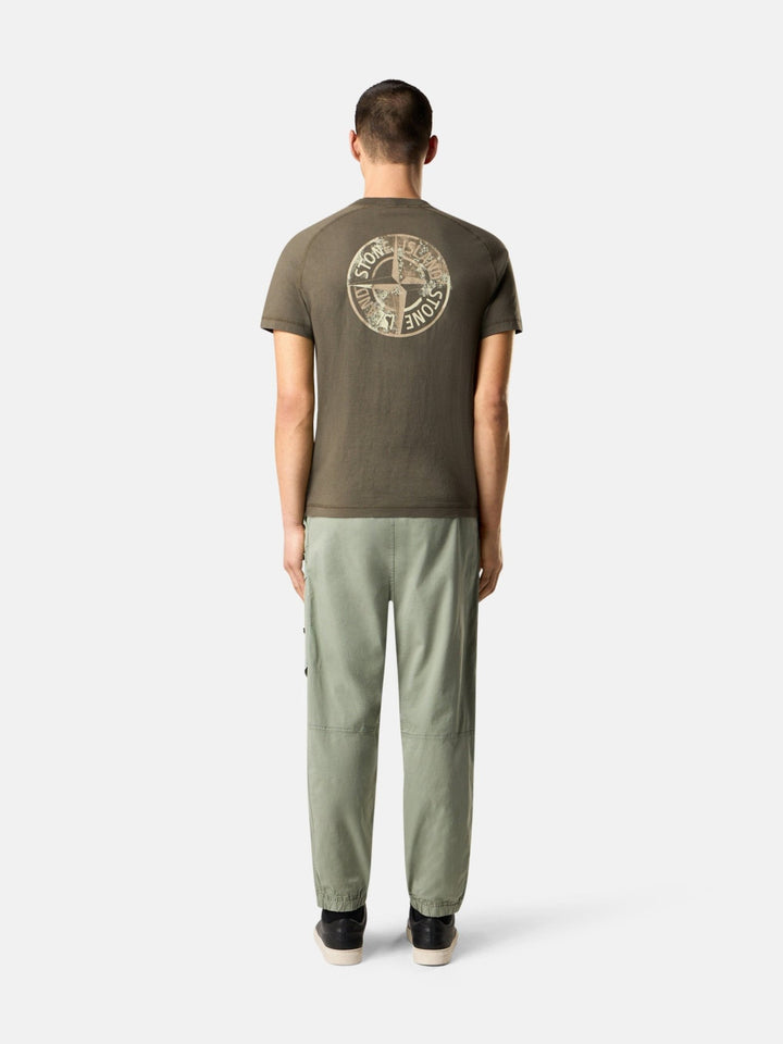 STONE ISLAND - T-shirt coupe slim avec imprimé Vert Kaki - Lothaire