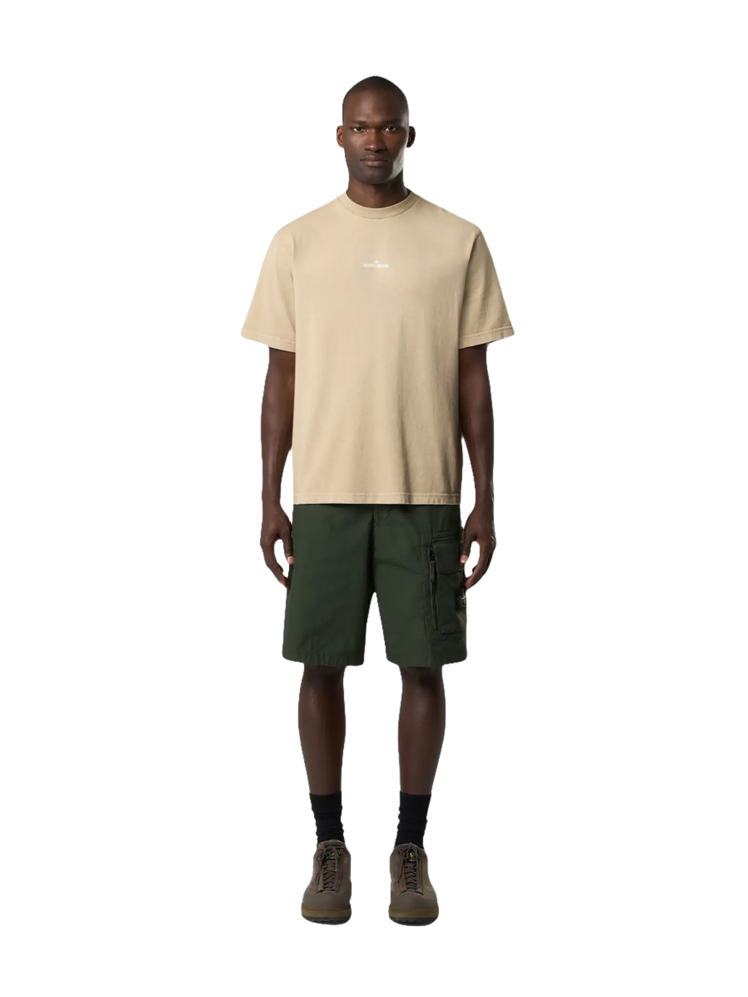 STONE ISLAND - T-shirt en coton Beige Désert - Lothaire