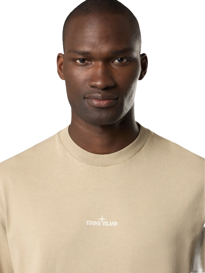 STONE ISLAND - T-shirt en coton Beige Désert - Lothaire