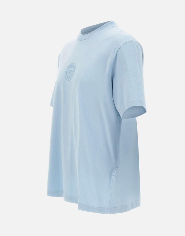 STONE ISLAND - T-shirt en jersey de coton biologique Bleu pastel - Lothaire
