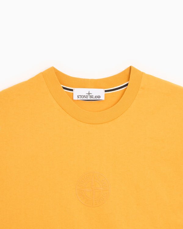 STONE ISLAND - T-shirt Logo en Coton Orange corail - Lothaire