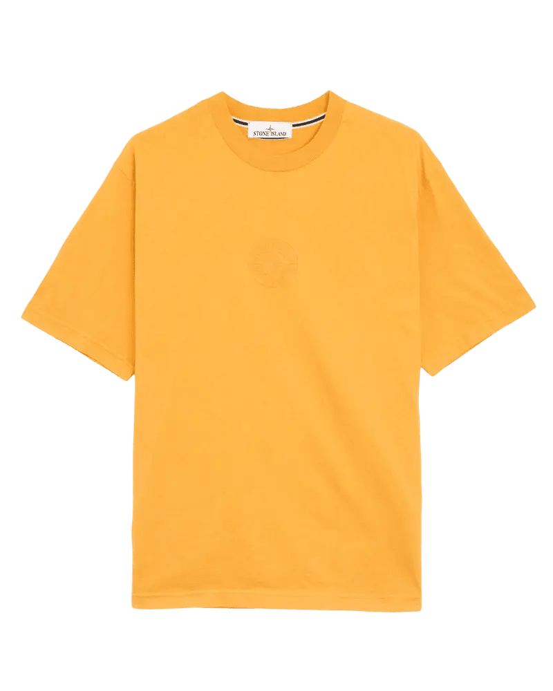 STONE ISLAND - T-shirt Logo en Coton Orange corail - Lothaire