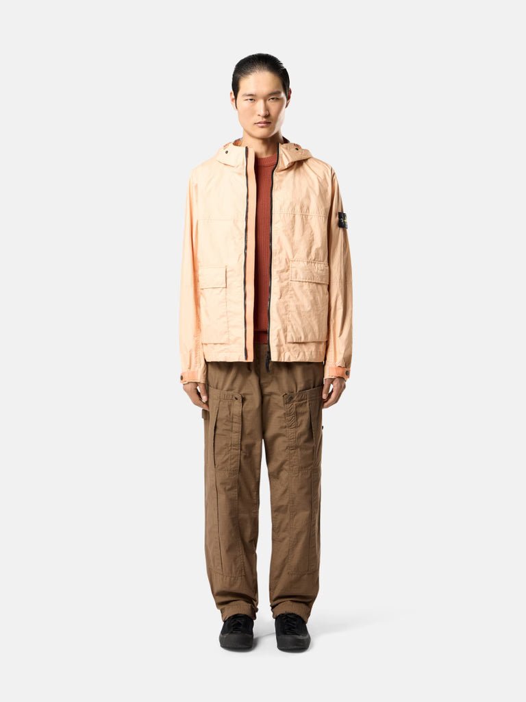 STONE ISLAND - Veste à capuche avec membrane imperméable Rose plâtre - Lothaire
