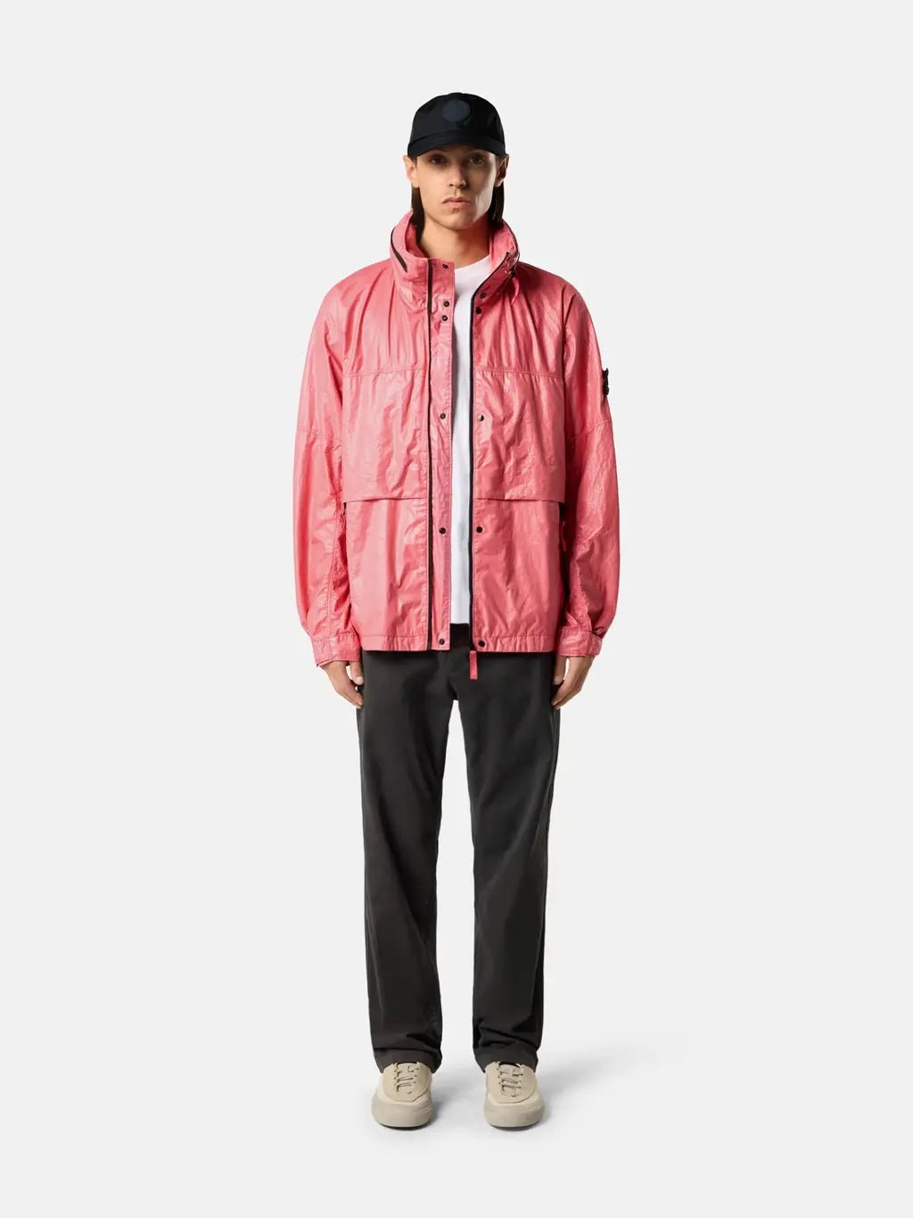 STONE ISLAND - Veste à capuche Light Nylon 3L-TC Géranium - Lothaire