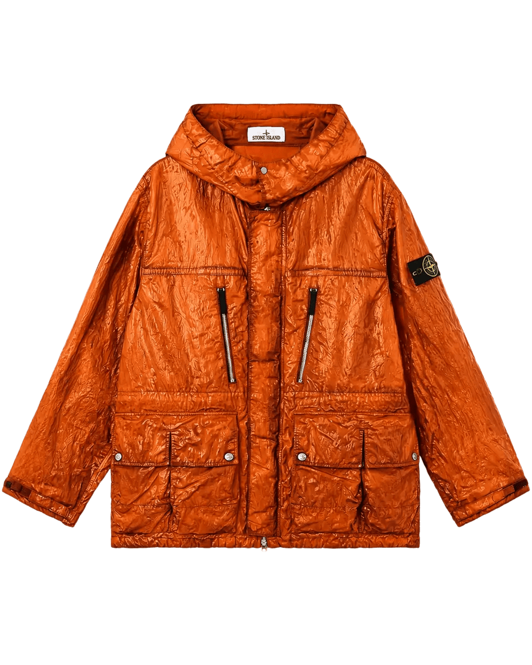 STONE ISLAND - Veste à Capuche Nylon Tela Orange Brûlé - Lothaire