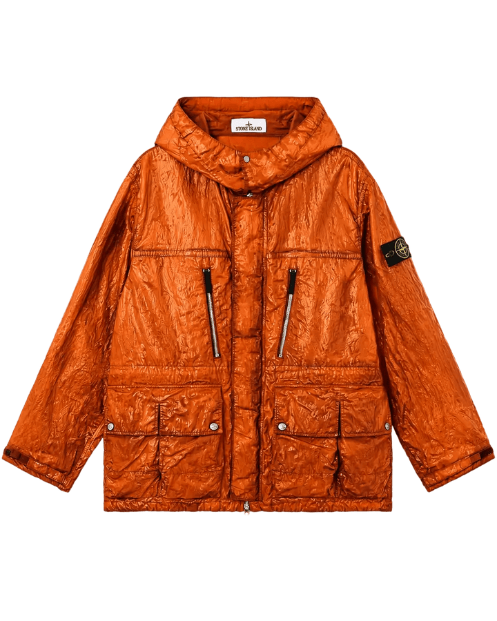 STONE ISLAND - Veste à Capuche Nylon Tela Orange Brûlé - Lothaire