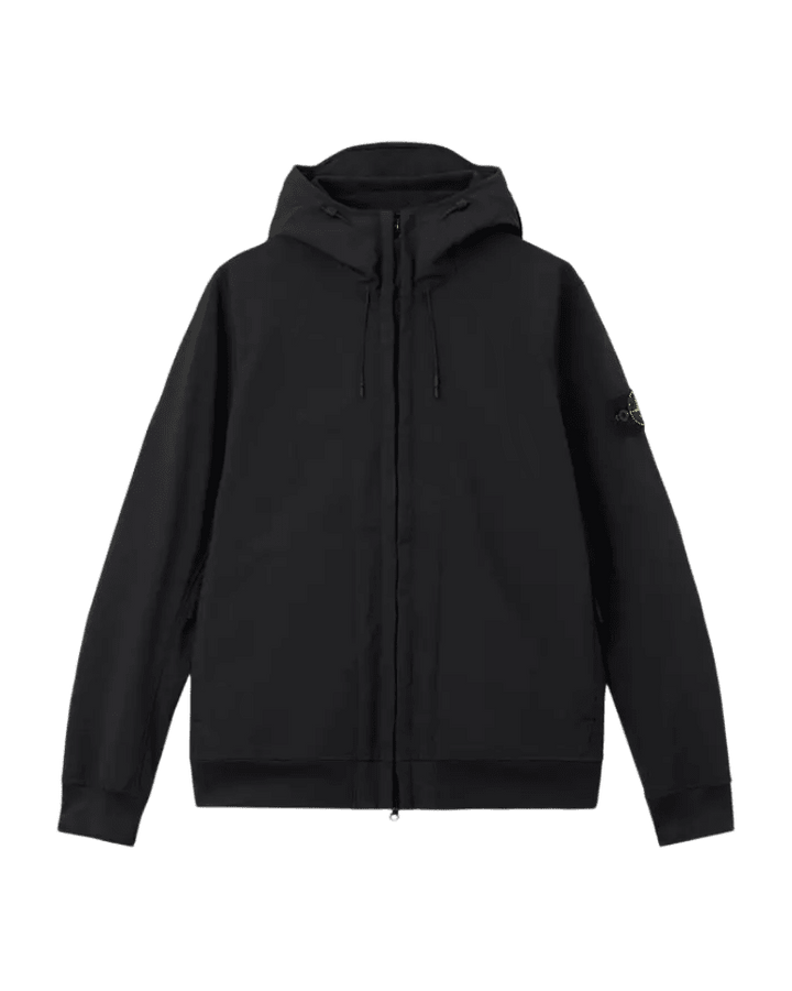 STONE ISLAND - Veste à capuche Soft Shell-R E.Dye® Technology Noir - Lothaire