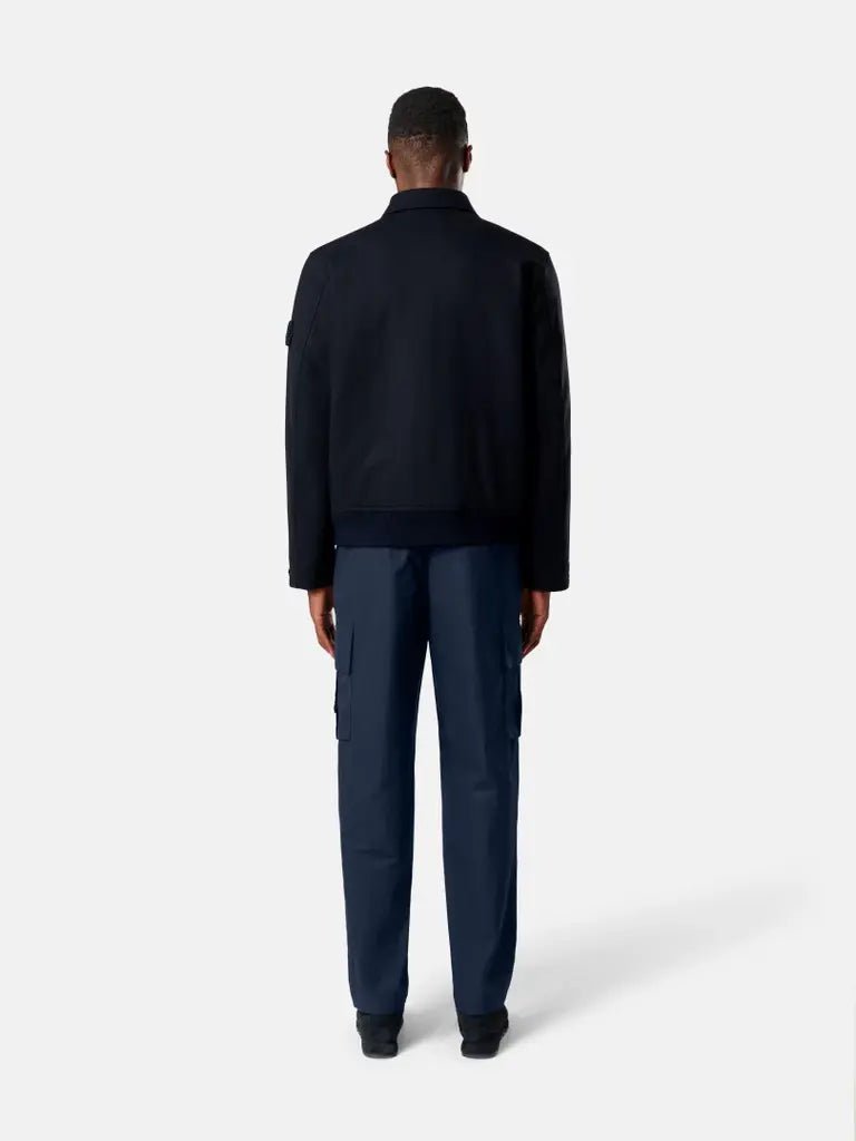 STONE ISLAND - Veste Coach Ghost Matelassée en Laine Bleu Marine - Lothaire