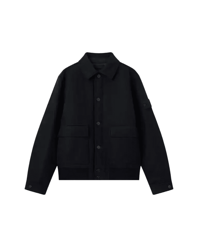 STONE ISLAND - Veste Coach Ghost Matelassée en Laine Bleu Marine - Lothaire