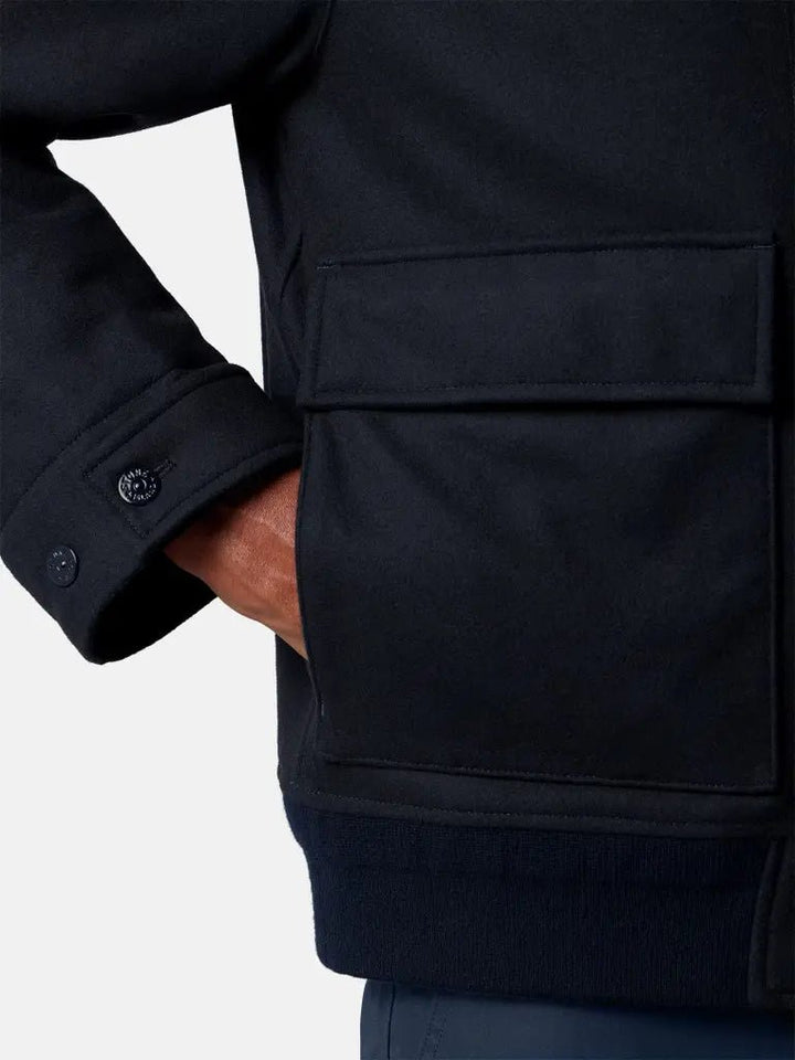 STONE ISLAND - Veste Coach Ghost Matelassée en Laine Bleu Marine - Lothaire