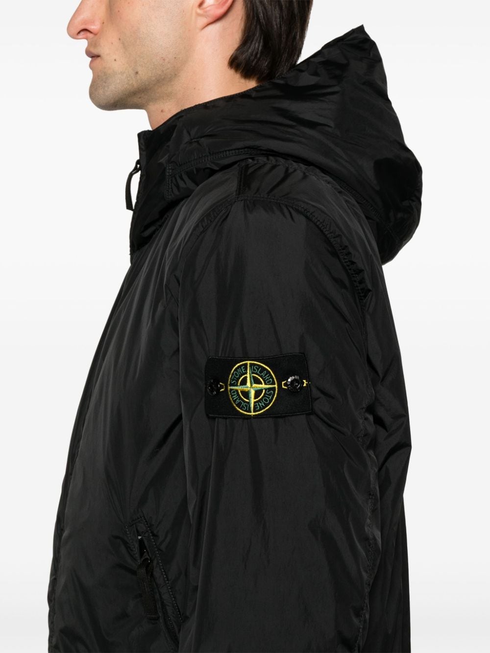 Zippe Stone Stone Island Veste Noir Stone Island Sweat à Fermeture