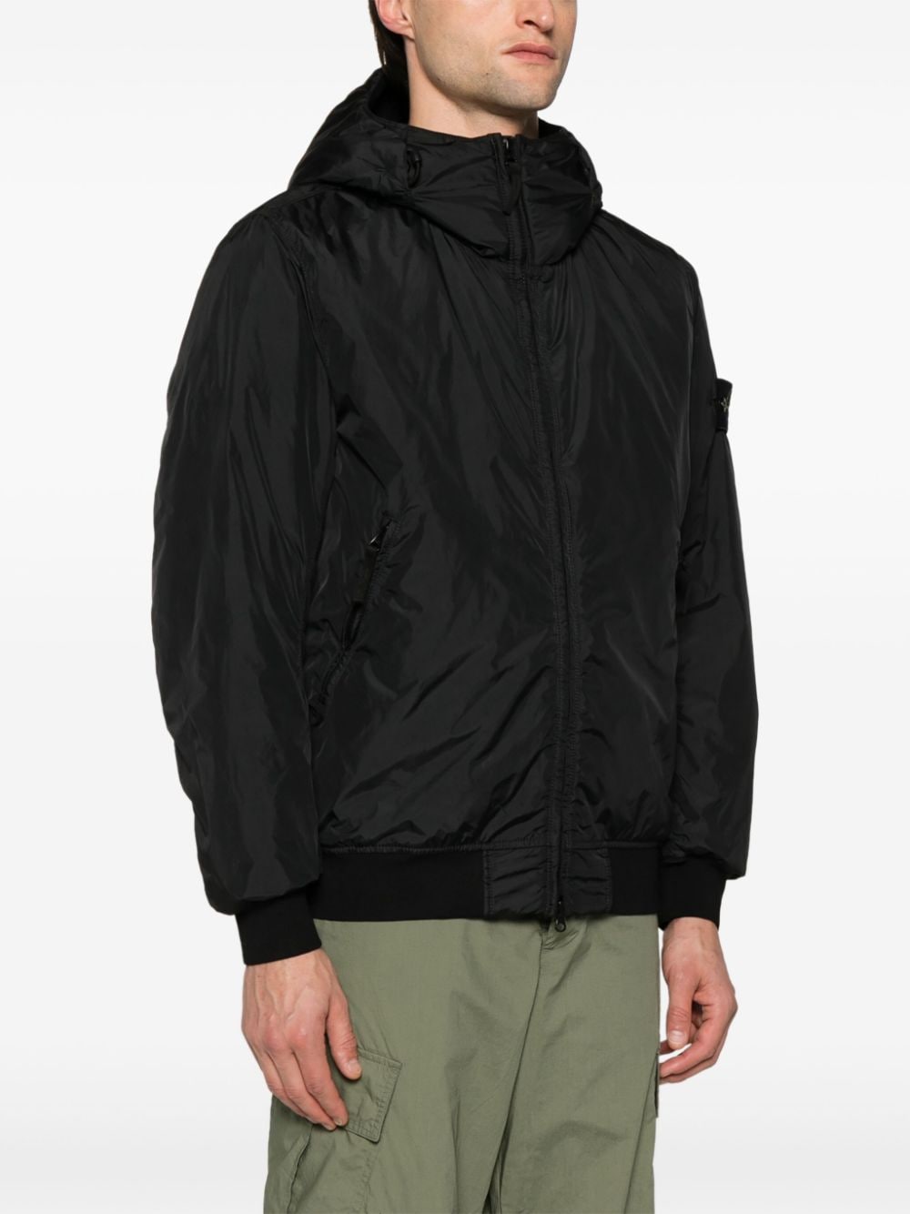 Stone Island veste coupe-vent noir à patch Compass – Lothaire