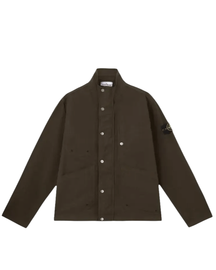 STONE ISLAND - Veste déperlante à glissière MIL - SPEC STRETCH RIPSTOP - TC vert - Lothaire
