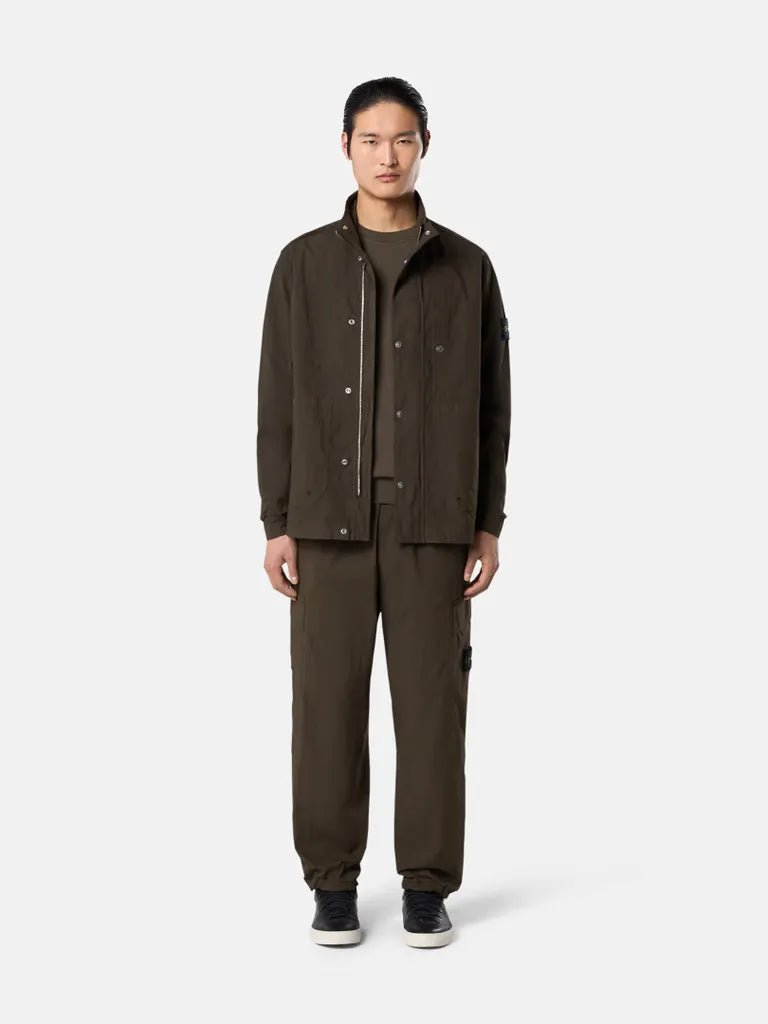 STONE ISLAND - Veste déperlante à glissière MIL - SPEC STRETCH RIPSTOP - TC vert - Lothaire
