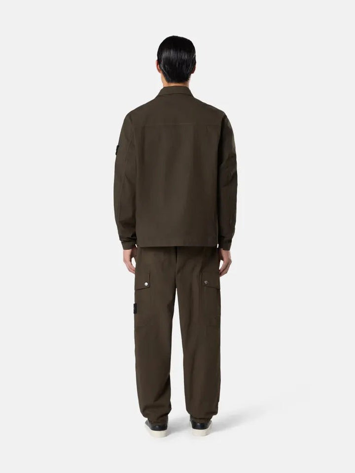 STONE ISLAND - Veste déperlante à glissière MIL - SPEC STRETCH RIPSTOP - TC vert - Lothaire