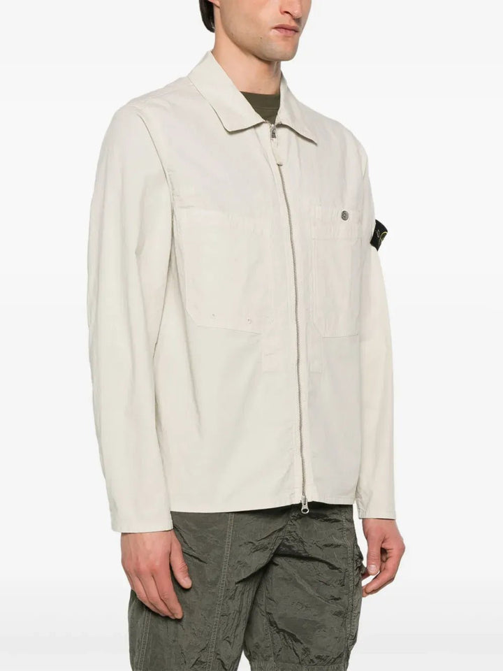 STONE ISLAND - Veste légère zippée beige - Lothaire