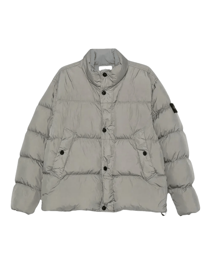 STONE ISLAND - Veste Matelassée à Col Montant Gris - Lothaire