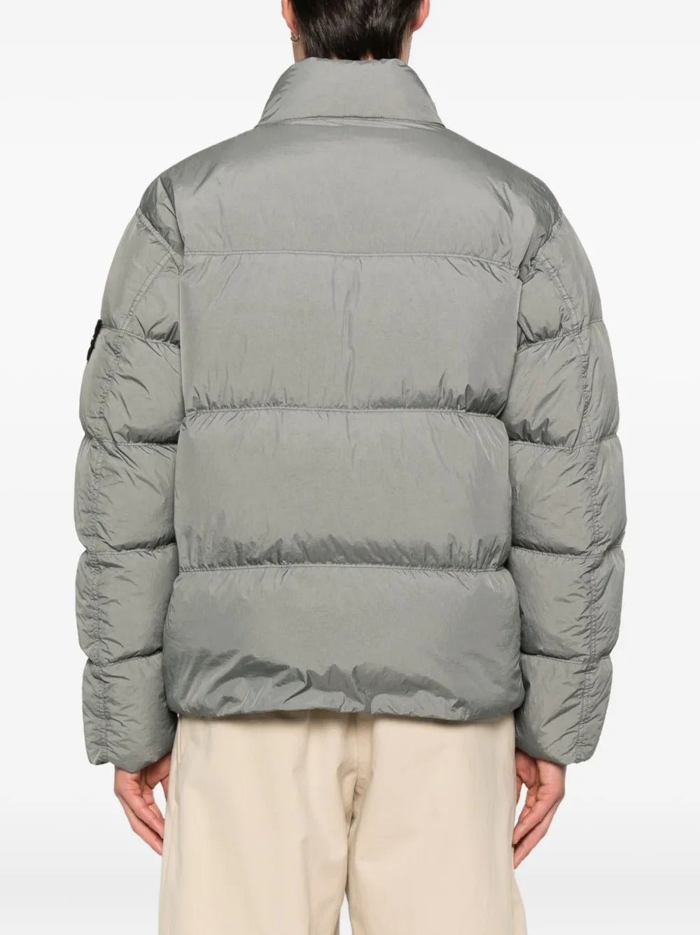 STONE ISLAND - Veste Matelassée à Col Montant Gris - Lothaire