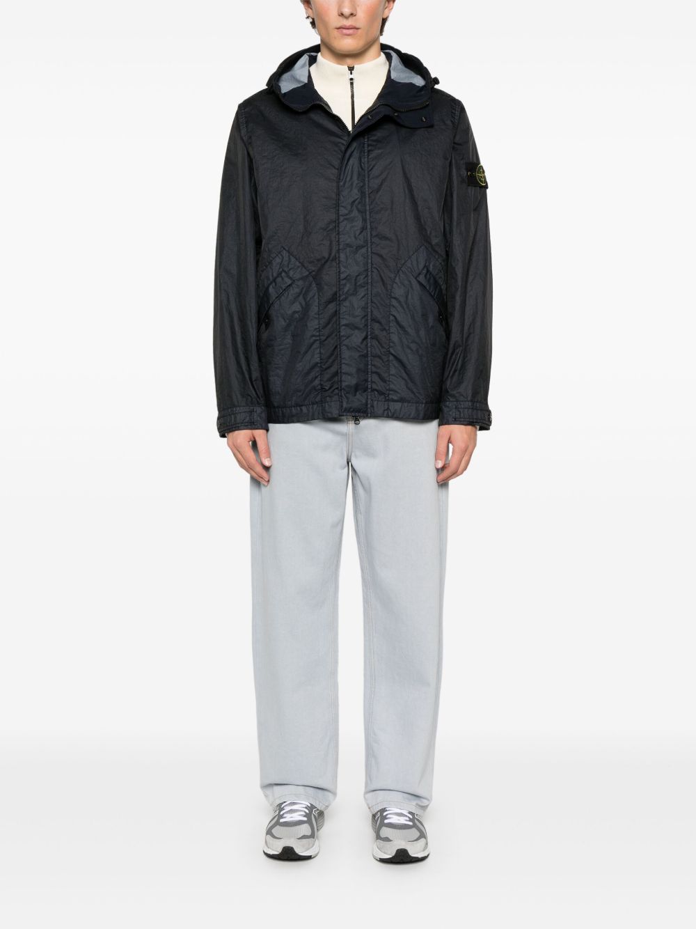 STONE ISLAND - veste matelassée à patch Compass bleu marine - Lothaire