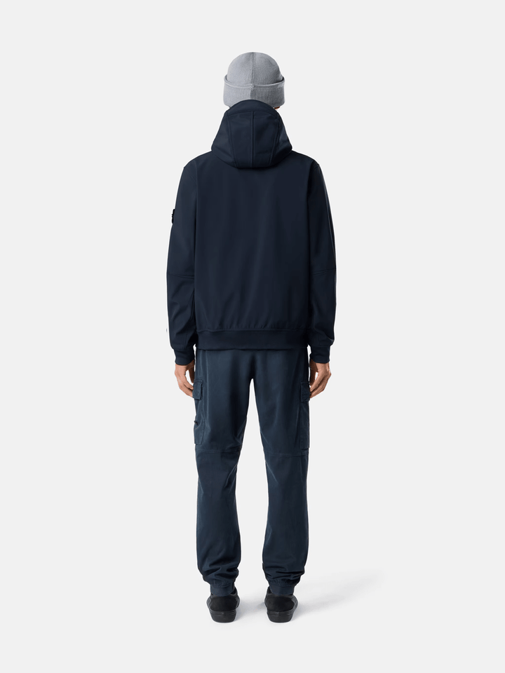 STONE ISLAND - Veste Soft Shell-R à capuche Bleu marine - Lothaire