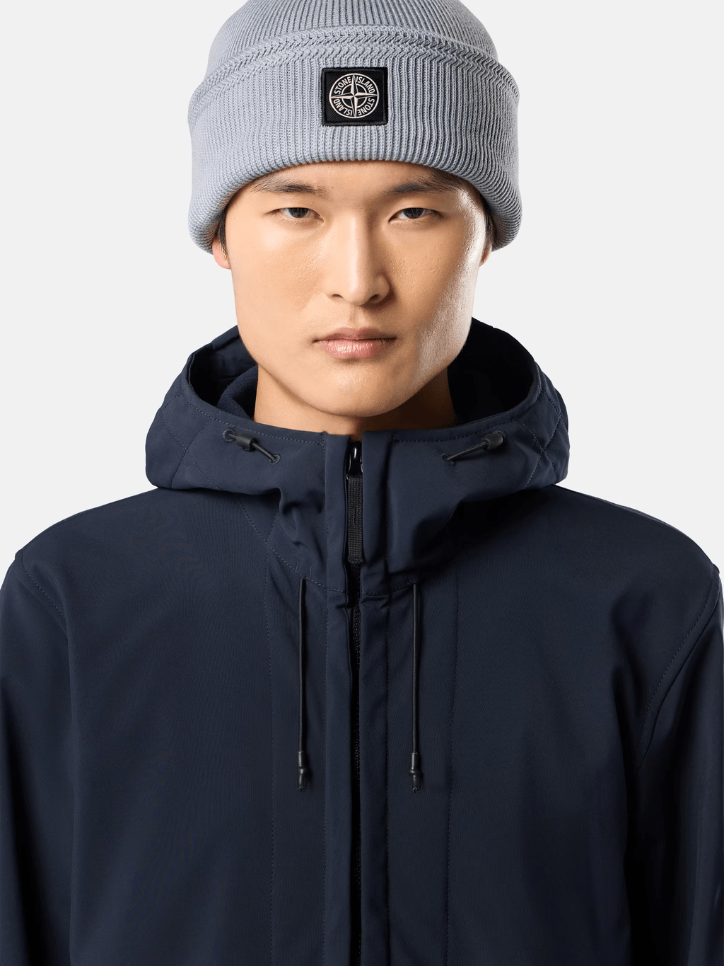 STONE ISLAND - Veste Soft Shell-R à capuche Bleu marine - Lothaire