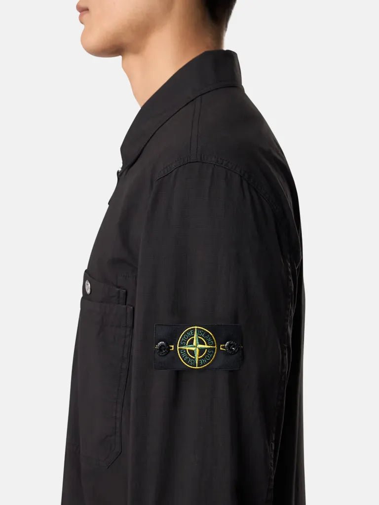 STONE ISLAND - Veste zippée noir MIL - SPEC STRETCH RIPSTOP - TC - Lothaire