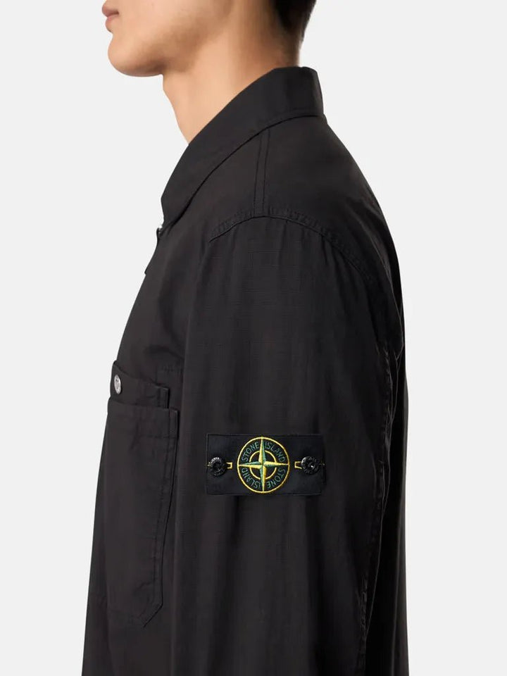 STONE ISLAND - Veste zippée noir MIL - SPEC STRETCH RIPSTOP - TC - Lothaire