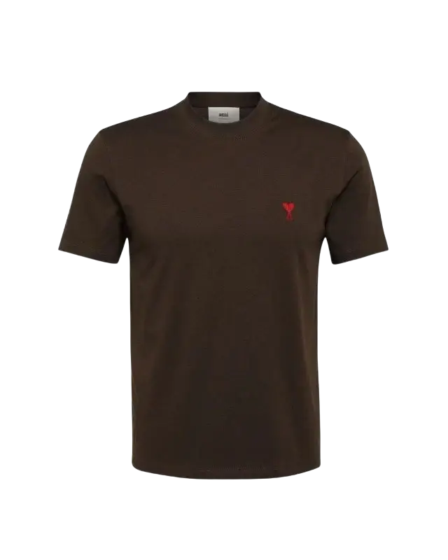 AMI PARIS – T-shirt Ami de Cœur Marron chocolat