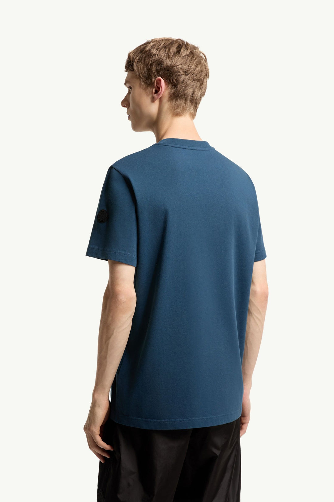 MONCLER – T-shirt en coton à logo Bleu encre