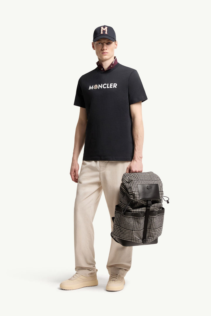 MONCLER – T-shirt en coton à logo Bleu marine