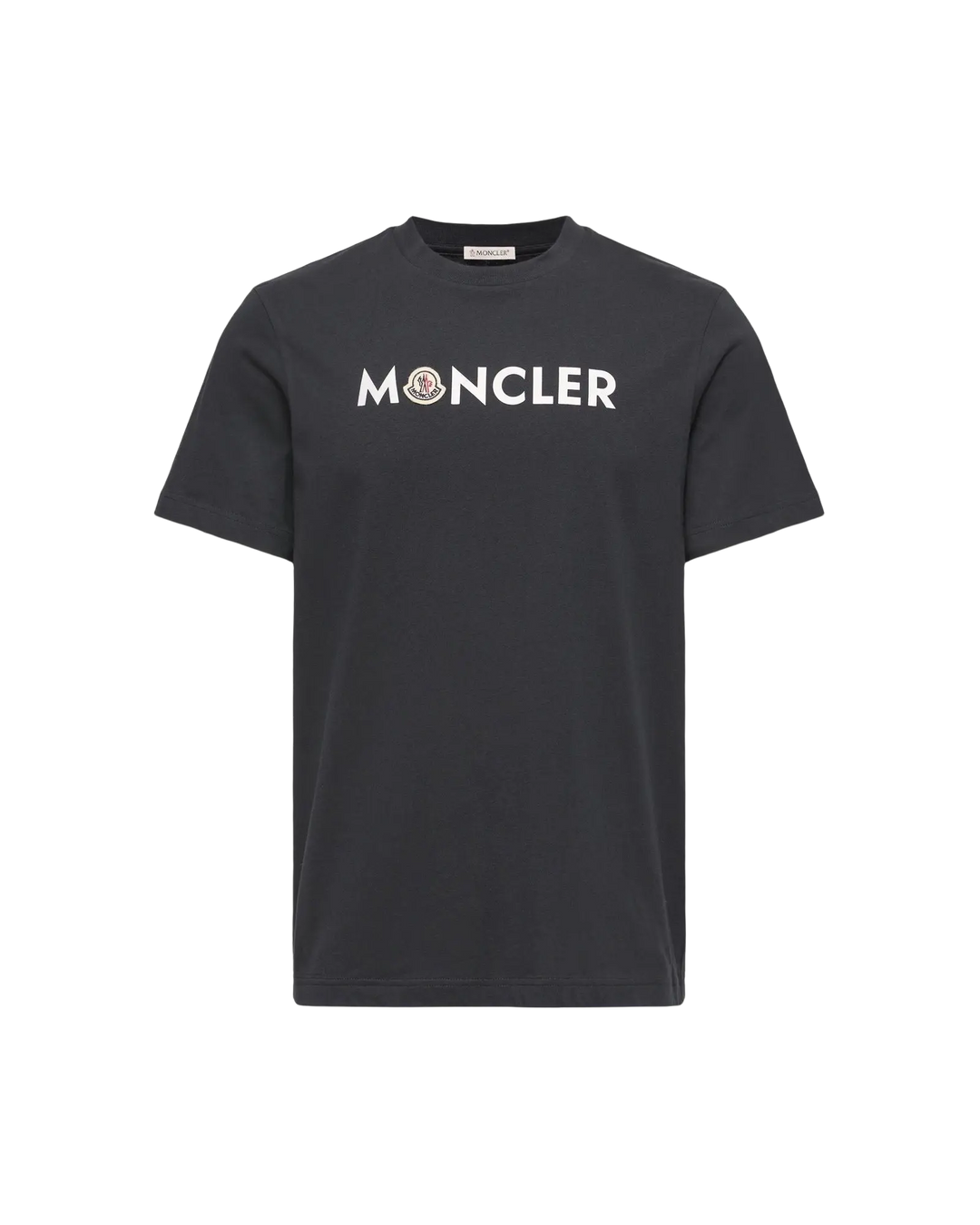 MONCLER – T-shirt en coton à logo Bleu marine