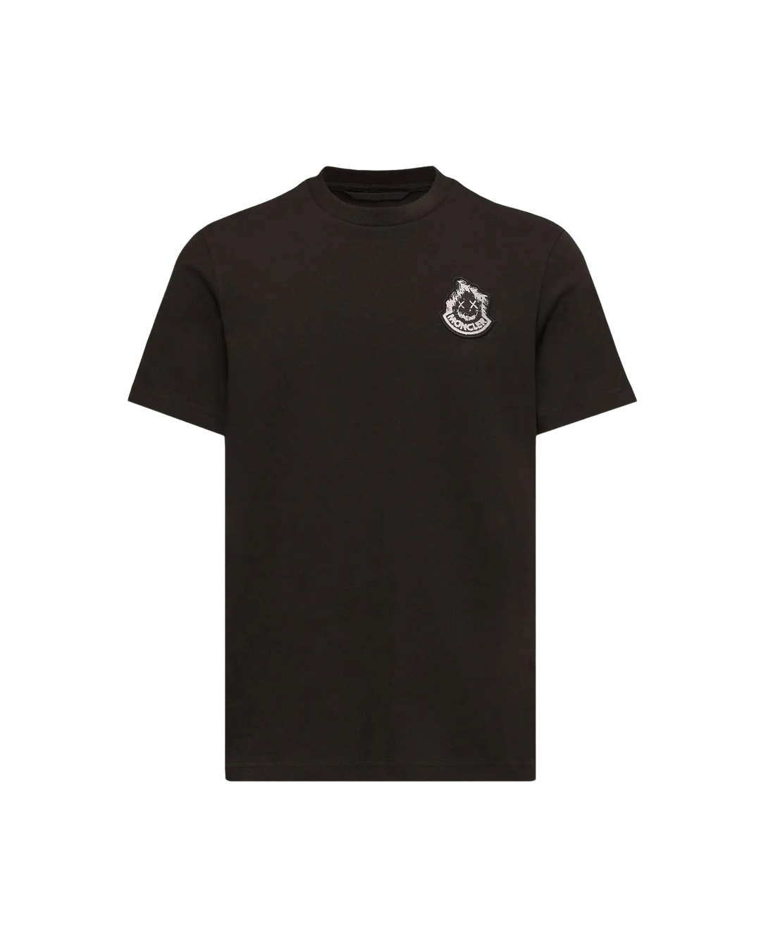 MONCLER – T-shirt en coton à logo Noir