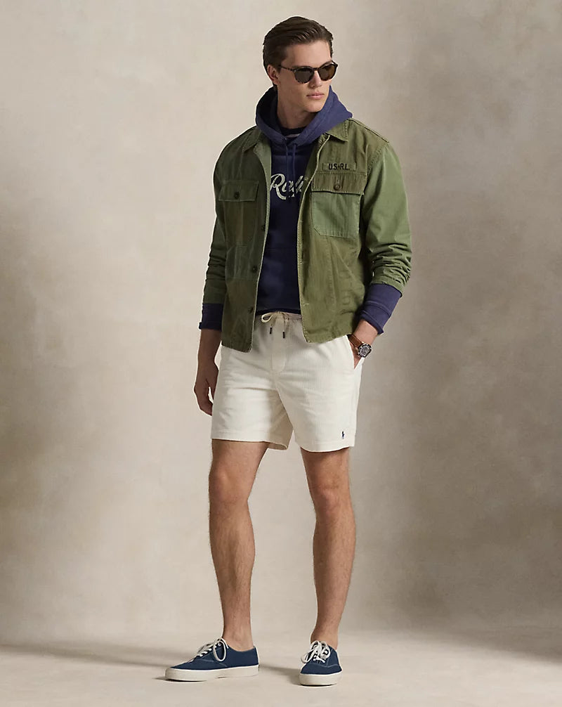 POLO RALPH LAUREN - Short Polo Prepster en velours 15,2 cm Blanc cocon